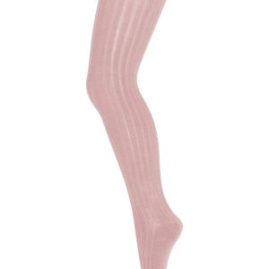 Bomuld Rib Strømpebukser, Silver Pink, MP Denmark