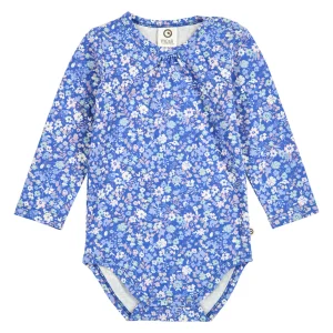 Primrose Langærmet Body, Azure blue/Nectar/Tofu, Müsli