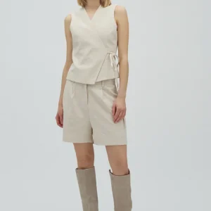 Tega Ramie Shorts - Natural