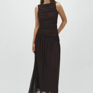 Ludine Mesh Kjole - Brown