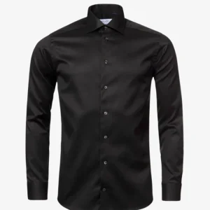 Signature Twill Classic skjorte med brystlomme - Sort