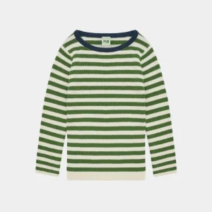 Rib Bluse, Ecru/Pine, FUB